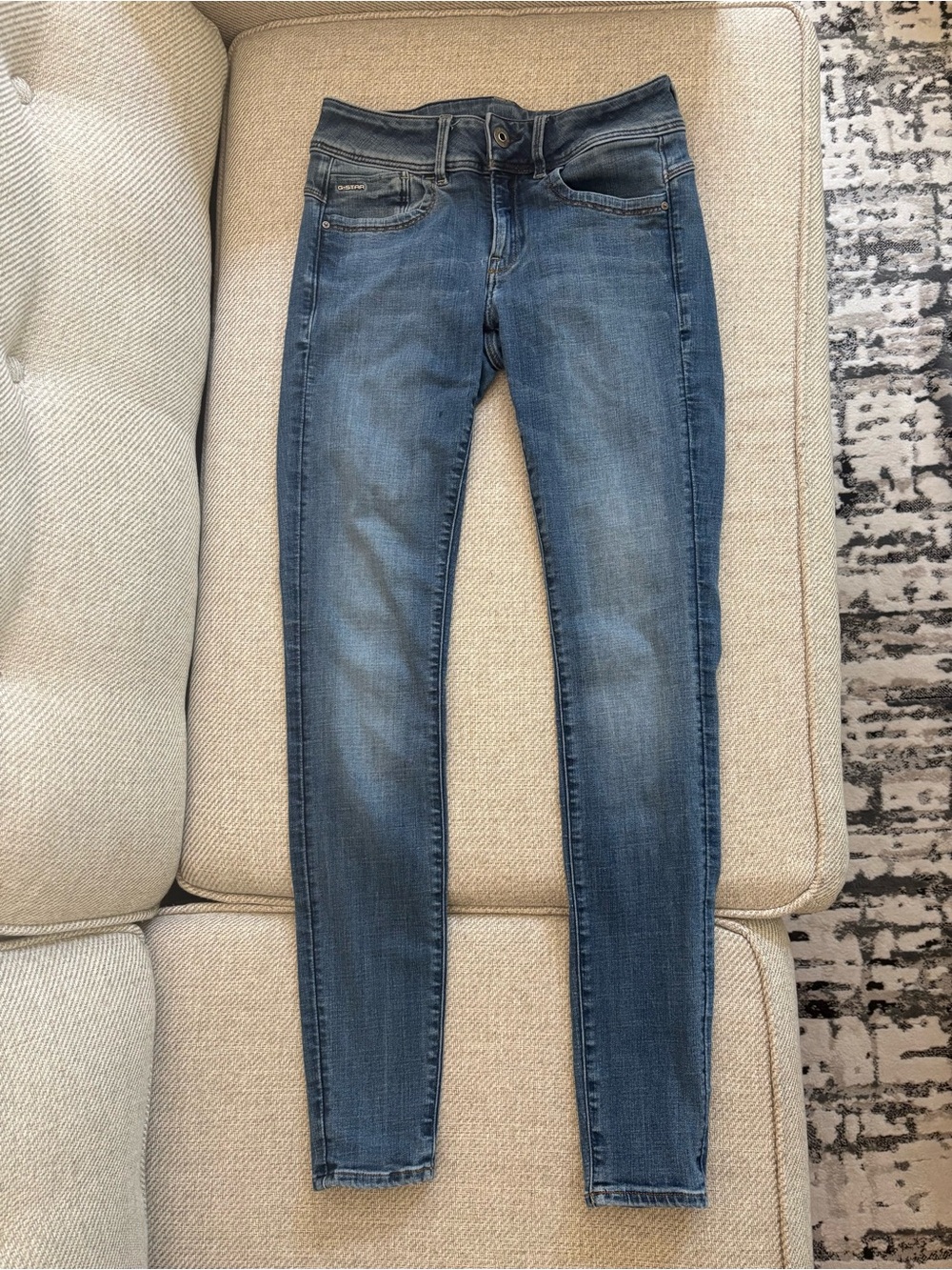 G-Star Women’s Lynn Mid-Rise Super Skinny Jeans, W29 x L32, Size 8